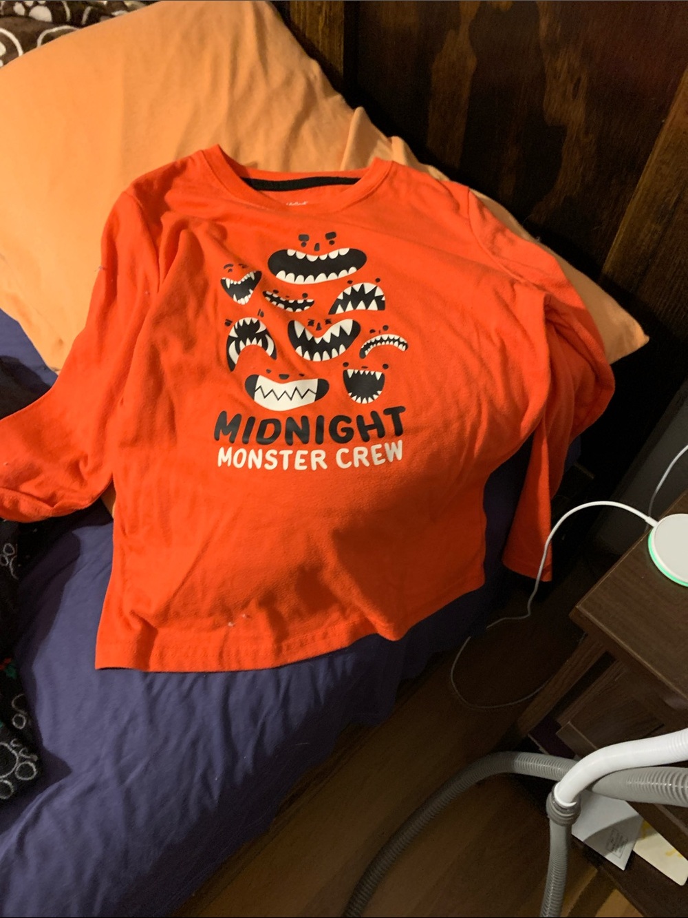 Carter's Bright Orange 'Midnight Monster Crew' Long Sleeve Tee